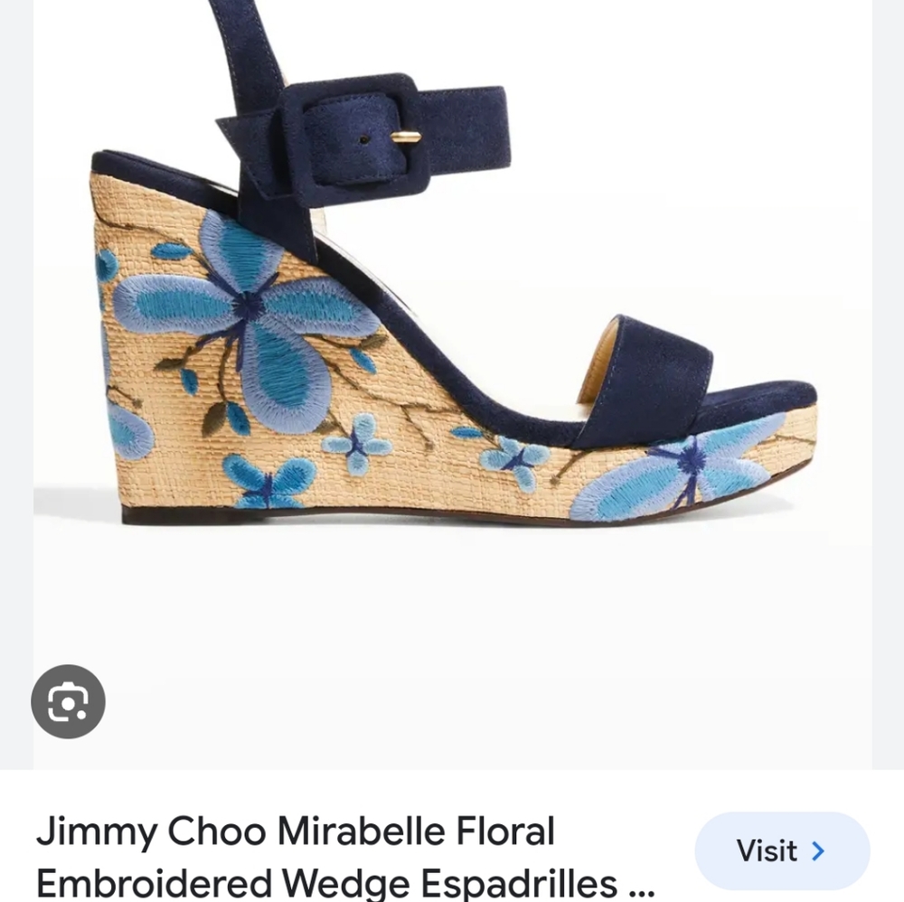 Jimmy Choo 40 wedges espedrile new with flowers design. - Picture 8 of 11